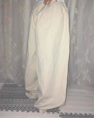 Soft Delicate Fit Balloon Wide Cotton Pants