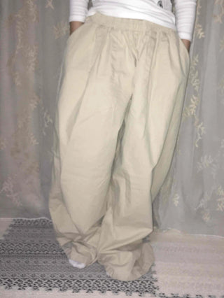Soft Delicate Fit Balloon Wide Cotton Pants