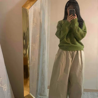 Soft Delicate Fit Balloon Wide Cotton Pants