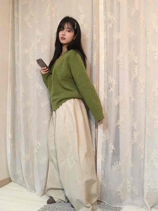 Soft Delicate Fit Balloon Wide Cotton Pants