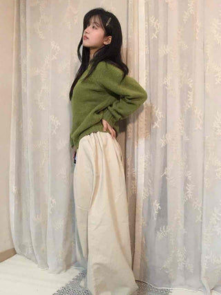 Soft Delicate Fit Balloon Wide Cotton Pants