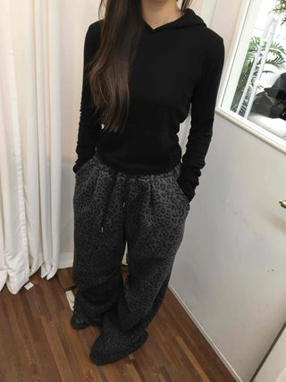 Velvet Touch Puff Shoulder Boxy Hoodie
