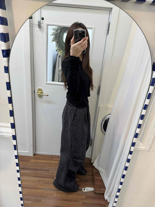Velvet Touch Puff Shoulder Boxy Hoodie