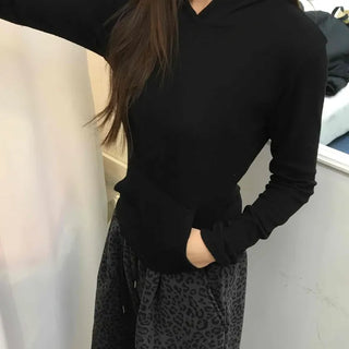 Velvet Touch Puff Shoulder Boxy Hoodie