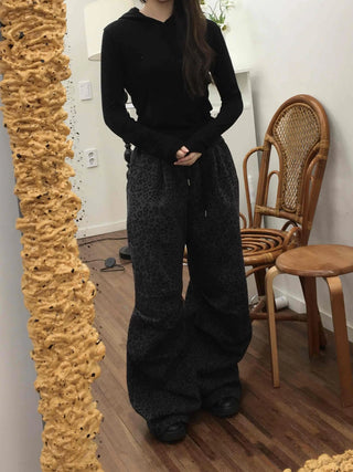 Velvet Touch Puff Shoulder Boxy Hoodie