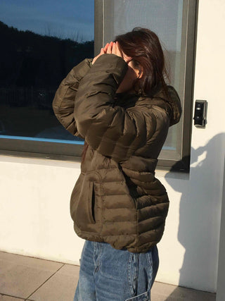 Vintage MA-1 Bomber Crop Quilted Padded Jacket