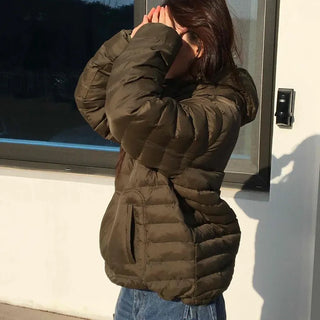 Vintage MA-1 Bomber Crop Quilted Padded Jacket