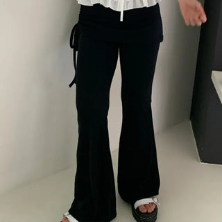Lanfi Layered Wrap Skirt Bootcut Pants