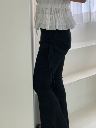 Lanfi Layered Wrap Skirt Bootcut Pants