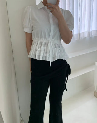 Lanfi Layered Wrap Skirt Bootcut Pants