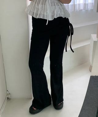 Lanfi Layered Wrap Skirt Bootcut Pants