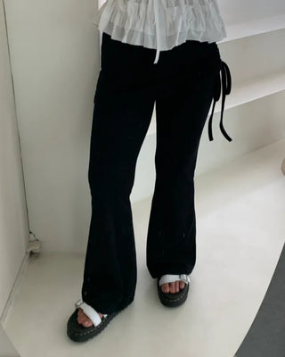 Lanfi Layered Wrap Skirt Bootcut Pants