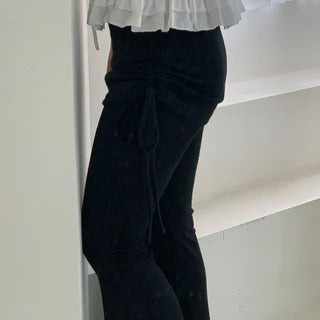Lanfi Layered Wrap Skirt Bootcut Pants