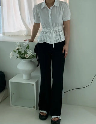 Lanfi Layered Wrap Skirt Bootcut Pants