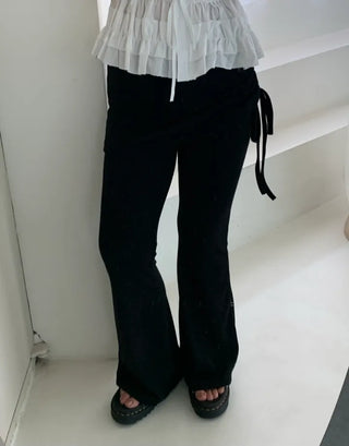 Lanfi Layered Wrap Skirt Bootcut Pants