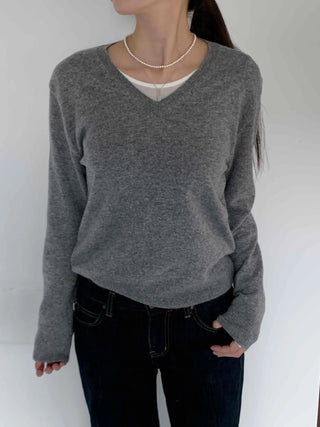 Soft Daily V-Neck Slim Fit Knit