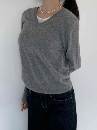 Soft Daily V-Neck Slim Fit Knit