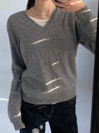 Soft Daily V-Neck Slim Fit Knit