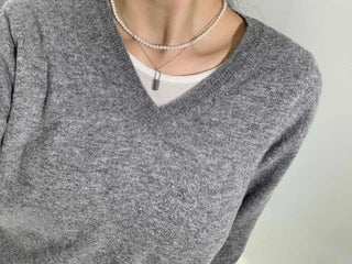Soft Daily V-Neck Slim Fit Knit