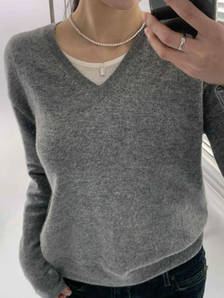 Soft Daily V-Neck Slim Fit Knit