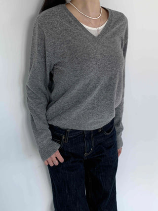 Soft Daily V-Neck Slim Fit Knit