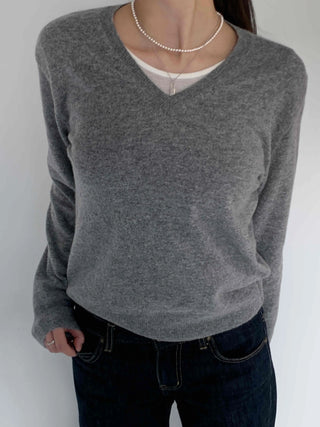 Soft Daily V-Neck Slim Fit Knit