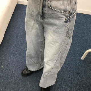 Cut-Stitch Medium Wash Bootcut Denim Pants