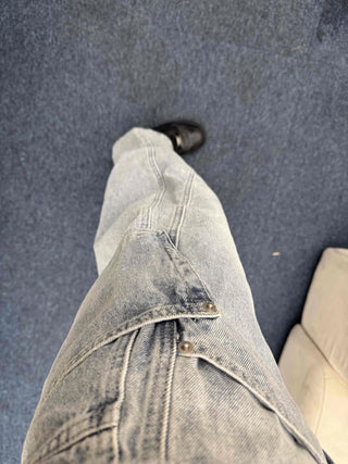 Cut-Stitch Medium Wash Bootcut Denim Pants