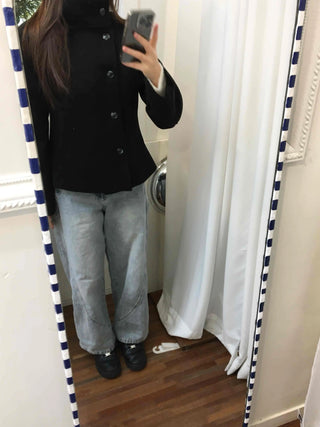 Cut-Stitch Medium Wash Bootcut Denim Pants
