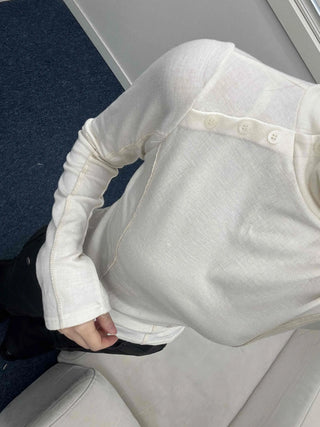 Modern Chic Turtleneck Cut-out Slim Fit Long Sleeve Tee