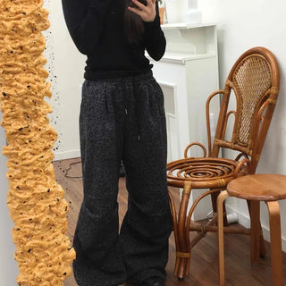 Daily Mood Leopard String Wide Jogger Pants