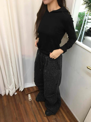 Daily Mood Leopard String Wide Jogger Pants