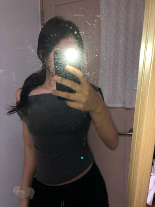Oblivious Drape Off-Shoulder Top