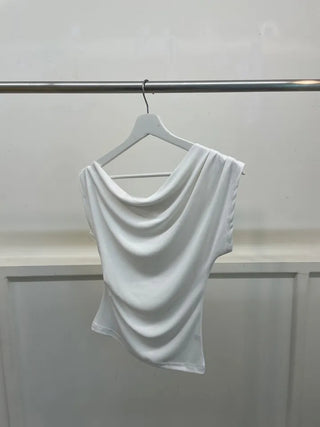 Oblivious Drape Off-Shoulder Top