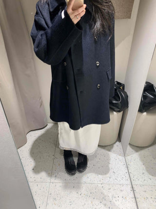 Minimal Loose Fit Single Belted Short Coat