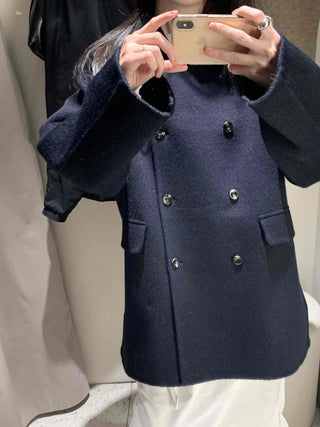 Minimal Loose Fit Single Belted Short Coat