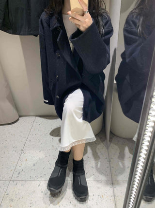 Minimal Loose Fit Single Belted Short Coat