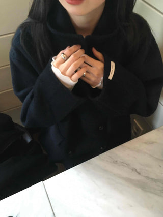 Minimal Loose Fit Single Belted Short Coat