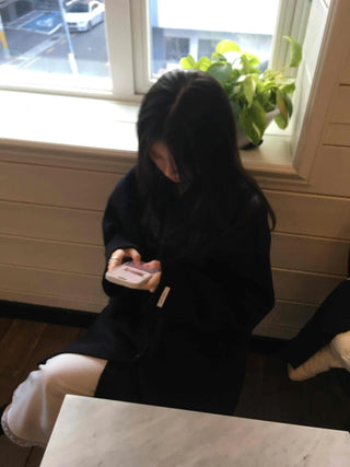 Minimal Loose Fit Single Belted Short Coat