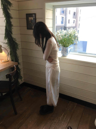 Vintage Washed Pocket Denim Long Skirt