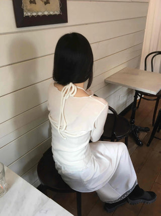 Mellow Frill Neck Slim Fit Inner Long Sleeve T-shirt