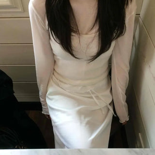 Mellow Frill Neck Slim Fit Inner Long Sleeve T-shirt