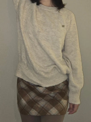 Wide Sleeve Side Slit Long Knit