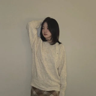 Wide Sleeve Side Slit Long Knit
