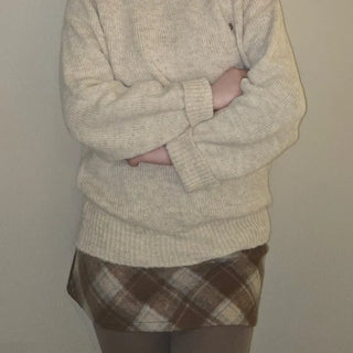 Wide Sleeve Side Slit Long Knit