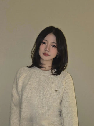 Wide Sleeve Side Slit Long Knit