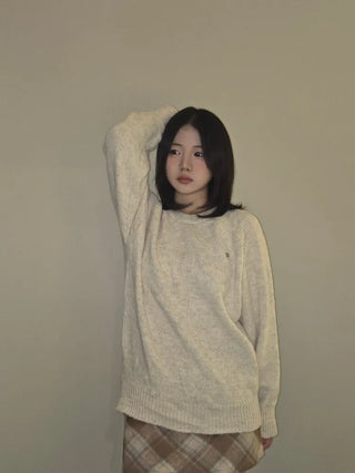 Wide Sleeve Side Slit Long Knit