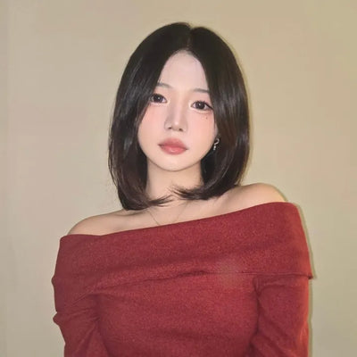 Romantic Foldover Wide Neck Slim Fit Long Sleeve T-shirt