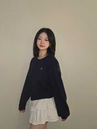 Round Pendant Avant Knit Cardigan