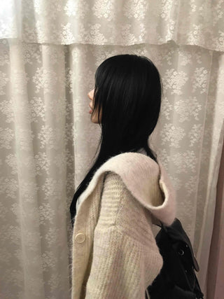 Campus Mood Knit Hoodie Maxi Cardigan